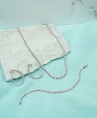 Wrapped In Love Diamond Graduated Tennis Necklace Bracelet Spiral Hoop Earrings Collection In 14k White Gold Exclusively At Macys