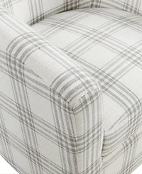 Convenience Concepts 26.25" Polyester Take a Seat Churchill Accent Chair with Ottoman
