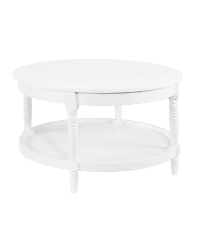 Convenience Concepts 30" Wood French Country Manor No Tools Round Coffee Table