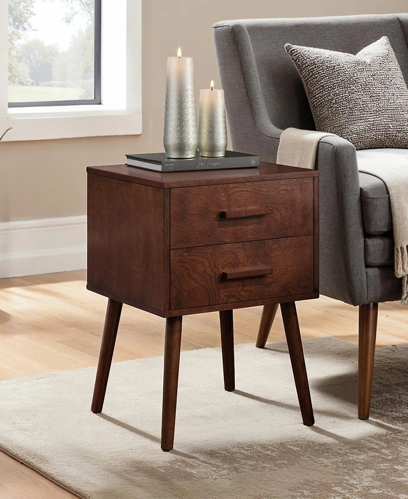 Convenience Concepts 15.75" Wood Oslo 2-Drawer End Table