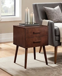 Convenience Concepts 15.75" Wood Oslo 2-Drawer End Table