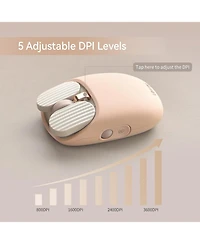 Lofree Dot Foundation Mechanical Keyboard with Milk Tea Mouse – 75% Rechargeable Hot-swappable Keyboard with Multi-Connection Modes