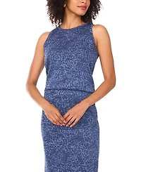 Vince Camuto Women's Textured Crewneck Sleeveless Top