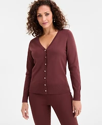 Jm Collection Women's V-Neck Button-Front Cardigan, Macy's Exclusive