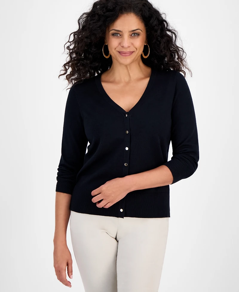 Jm Collection Women's Fran Solid Novelty Long Sleeves Sweater, Macy's Exclusive