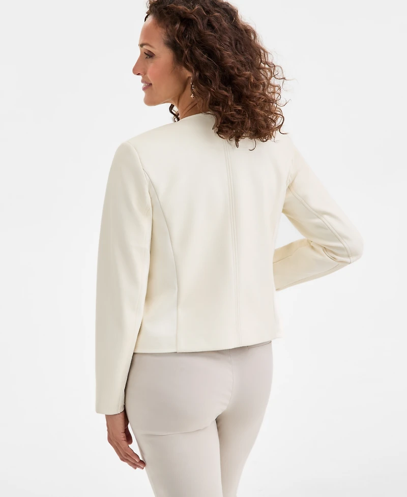 Jm Collection Women's Faux-Leather Jacket, Macy's Exclusive