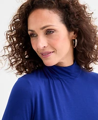 Jm Collection Women's Mock-Neck 3/4-Sleeve Top, Macy's Exclusive