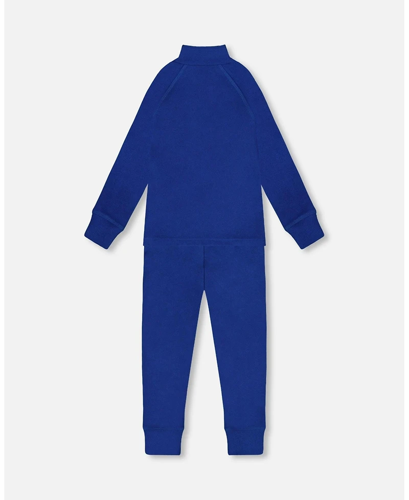 Deux par Boy Two-Piece Thermal Underwear Set Blue