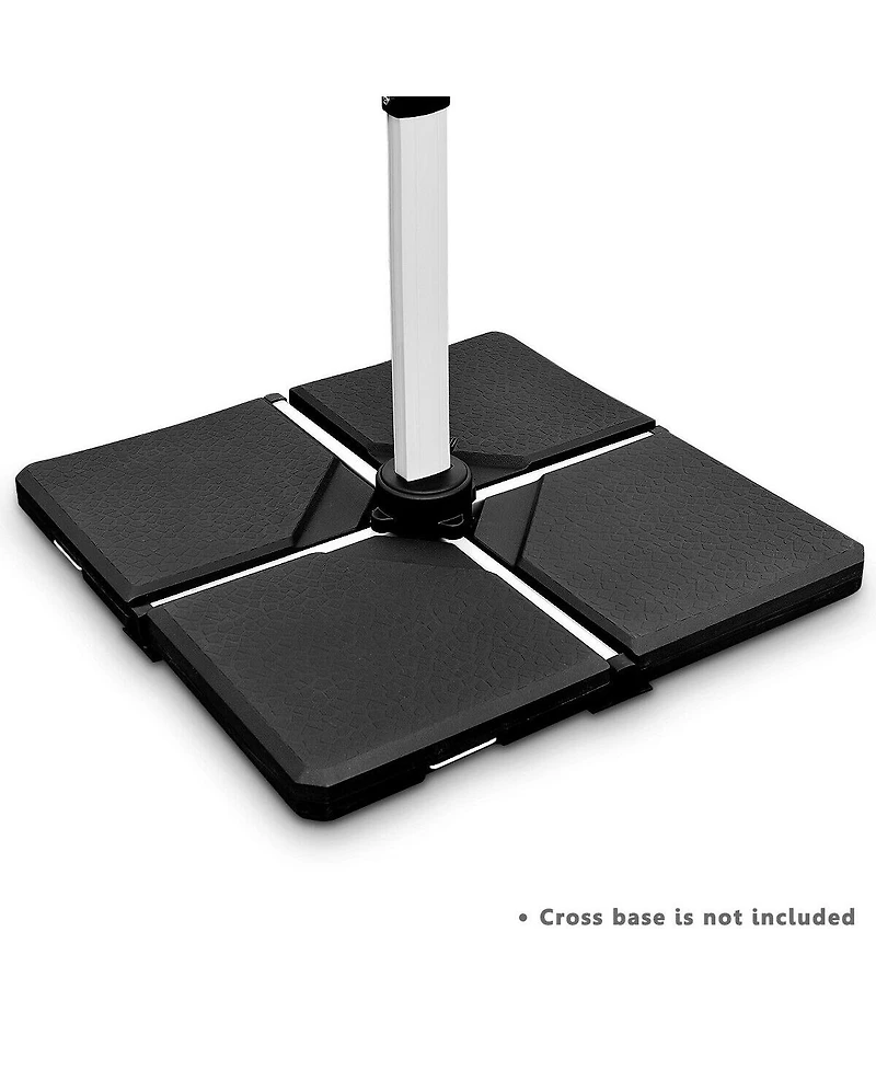 Gymax 4 Cantilever Offset Umbrella Base Weight Stand Water/Sand Filled