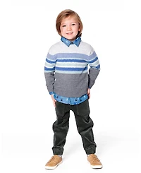 Deux par Baby Boys Stretch Corduroy Jogger Pants Forest Green