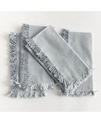 Napa Home & Garden Aura Dinner Napkins - Light Blue - Pre-Washed Cotton - 4pc