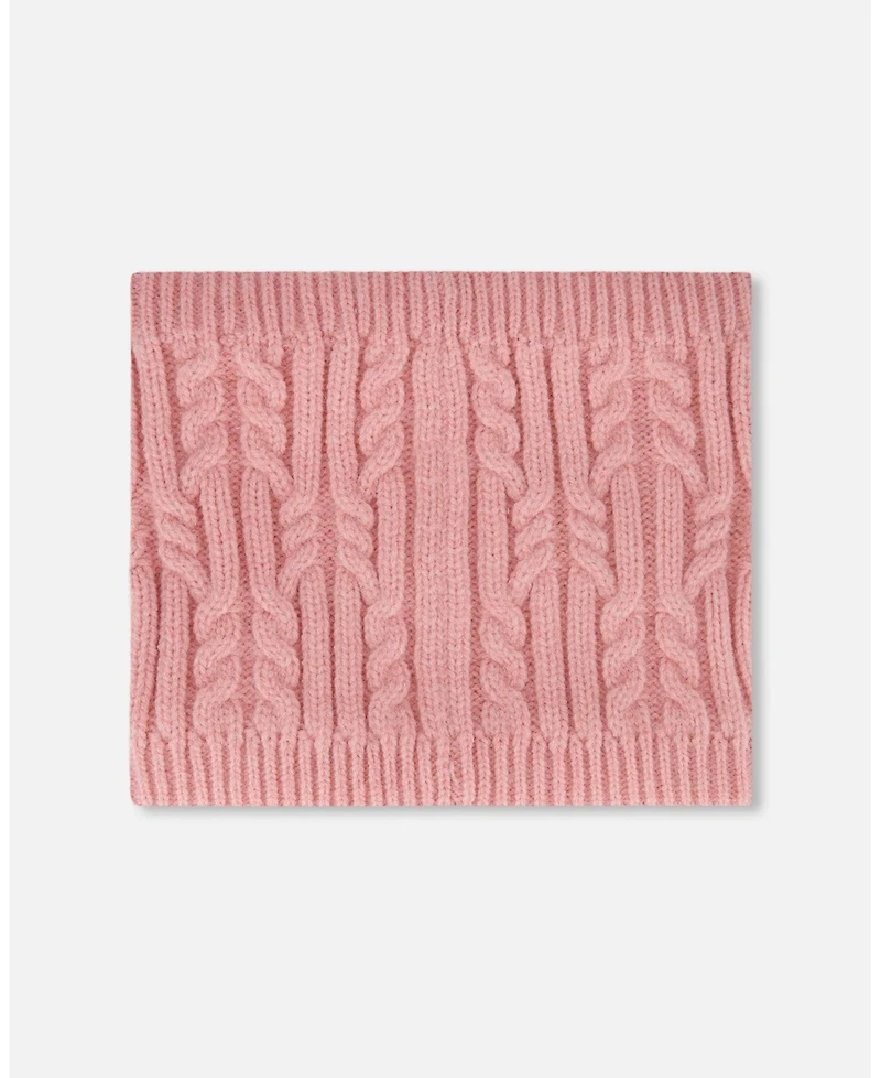 Deux par Girl Lined Winter Neckwarmer Dusty Pink - Toddler|Child