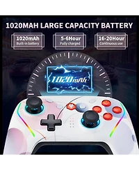 Nbcp Wireless Switch 2 Pro Controller with Back Buttons, Rgb 7-Color Light, 6-Axis Gyro, Turbo, One-Touch Start, Compatible with Switch, Android, iOS,