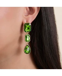 Jessica Simpson Green Crystal Drop Earrings