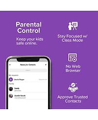 myFirst Fone R2 (Acai Purple) Kids Smartwatch Phone with Gps Tracker, Video Calls, Messaging, Sos Button, eSIM Technology