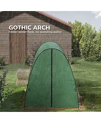 Outsunny Walk-In Hoop house with bags, 6' x 6.6',