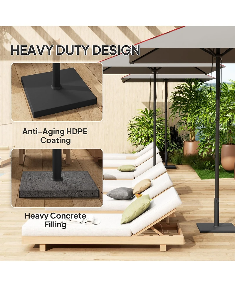 Outsunny Patio Umbrella Base 32 lbs Sd for 1.5"/1.9",