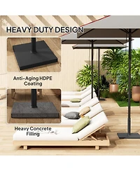 Outsunny Patio Umbrella Base 32 lbs Sd for 1.5"/1.9",