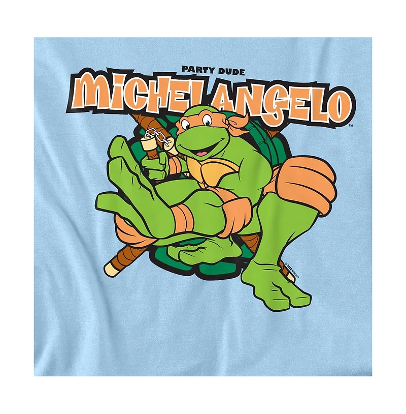 Logovision Men's Tmnt Party Dude Michelangelo T-Shirt