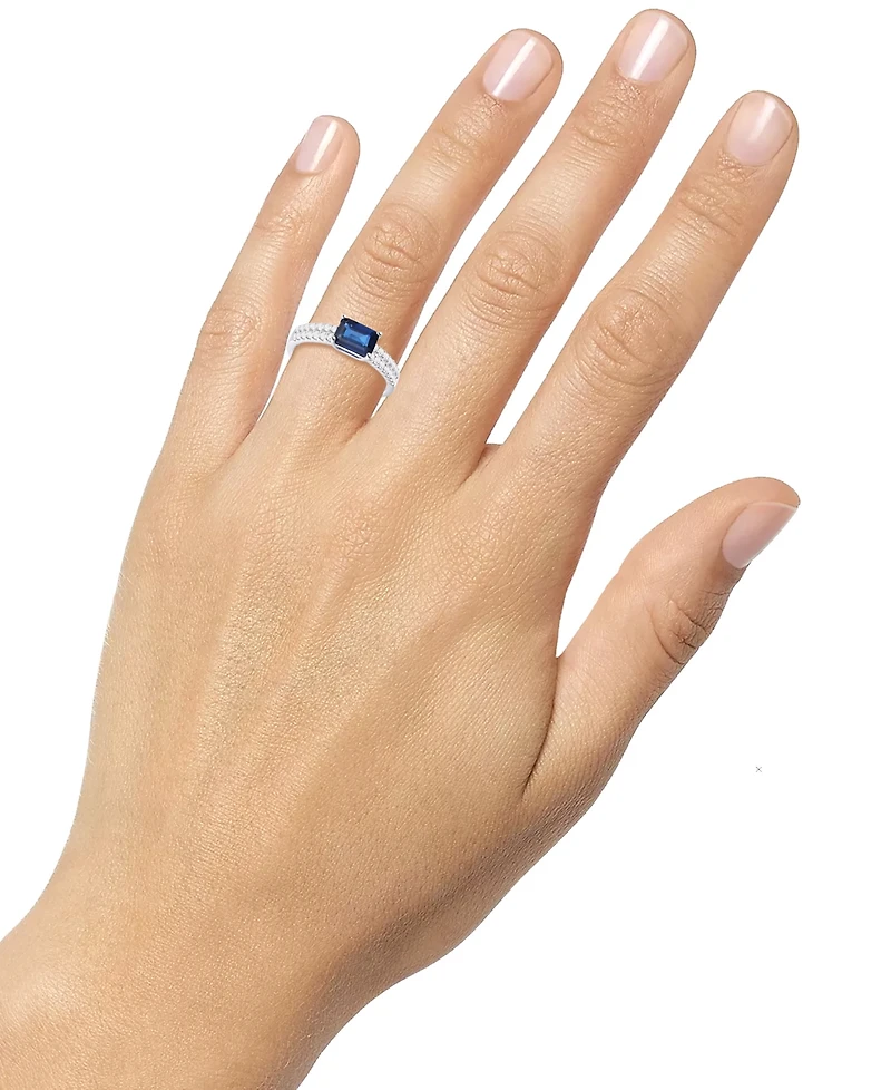 Ruby (1 ct. t.w.) & Diamond (1/4 Double Row Ring 14k Gold (Also Emerald Sapphire)