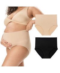 Motherhood Maternity Seamless Postpartum Shaper Panty with Belly Support, 2-Pack
