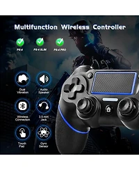 Nbcp Pack Wireless PS4 Controllers, Motion Sensing, Non-Slip Grip, Built-in Speaker & 3.5mm Audio Jack - Compatible with PS4 Console