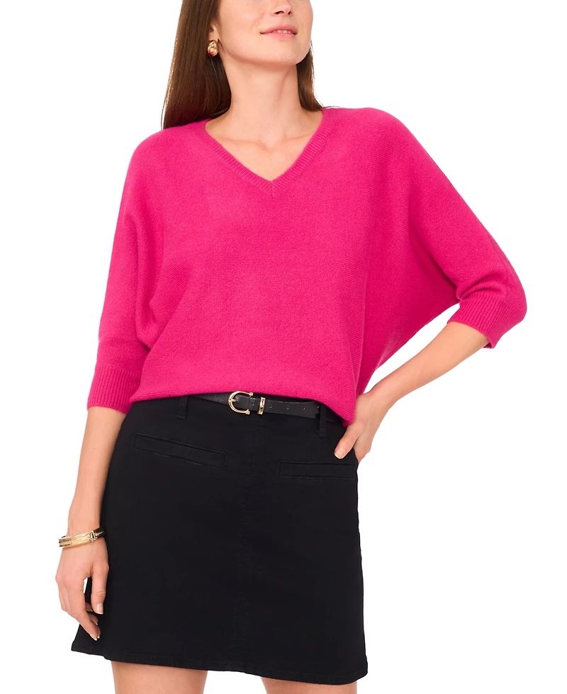 Vince Camuto Women's V-Neck Dolman-Sleeve Sweater