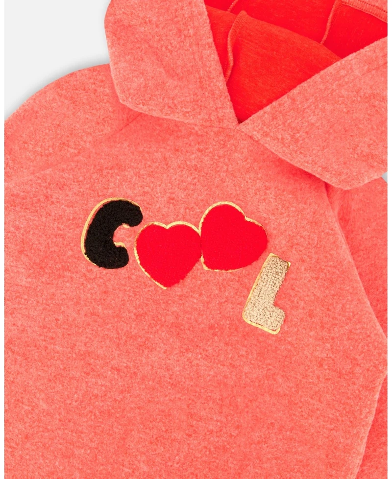 Deux par Toddler Girls Ultra Soft Hooded Tunic Coral - Toddler|Child