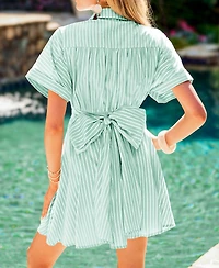 Cupshe Women's Office Hours Striped Mini Beach Dress