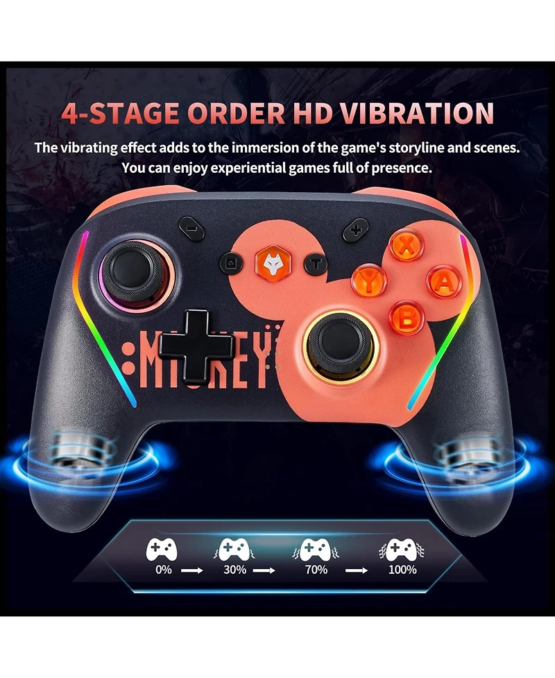 Nbcp Wireless Switch 2 Controller for Nintendo Switch/Lite/Oled, with Programmable Back Buttons, 6-Axis Gyro, Turbo Function & Wake