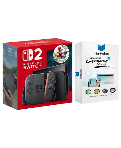 Nintendo Switch 2 Mario Kart World Bundle with MightySkins Code