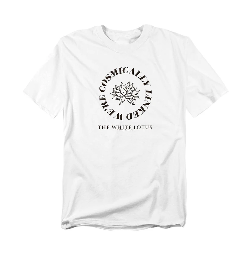 Logovision Men's White Lotus Cosmic Logo T-Shirt