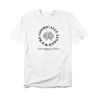 Logovision Men's White Lotus Cosmic Logo T-Shirt