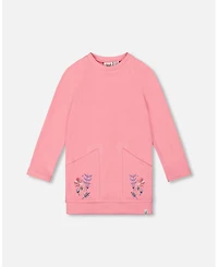 Deux par Girl Super Soft Tunic Tee with Embroidered Pockets Light Pink