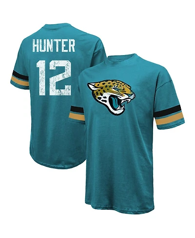 Majestic Threads Men's Travis Hunter Teal Jacksonville Jaguars 2025 Nfl Draft First Round Pick Oversized T-Shirt