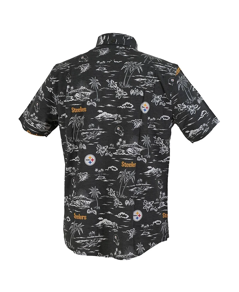 Reyn Spooner Men's Black Pittsburgh Steelers Kekai Performance Button-Down Shirt