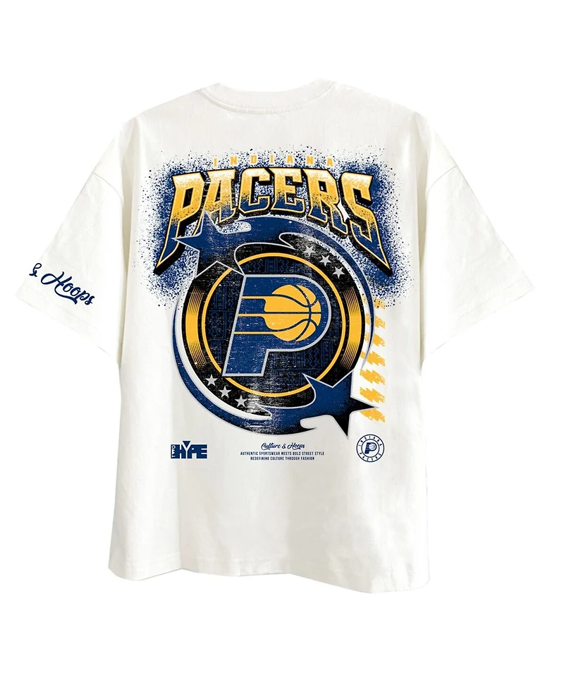 Two Hype Men's Off White Indiana Pacers Drip Dime Collection Premium T-Shirt