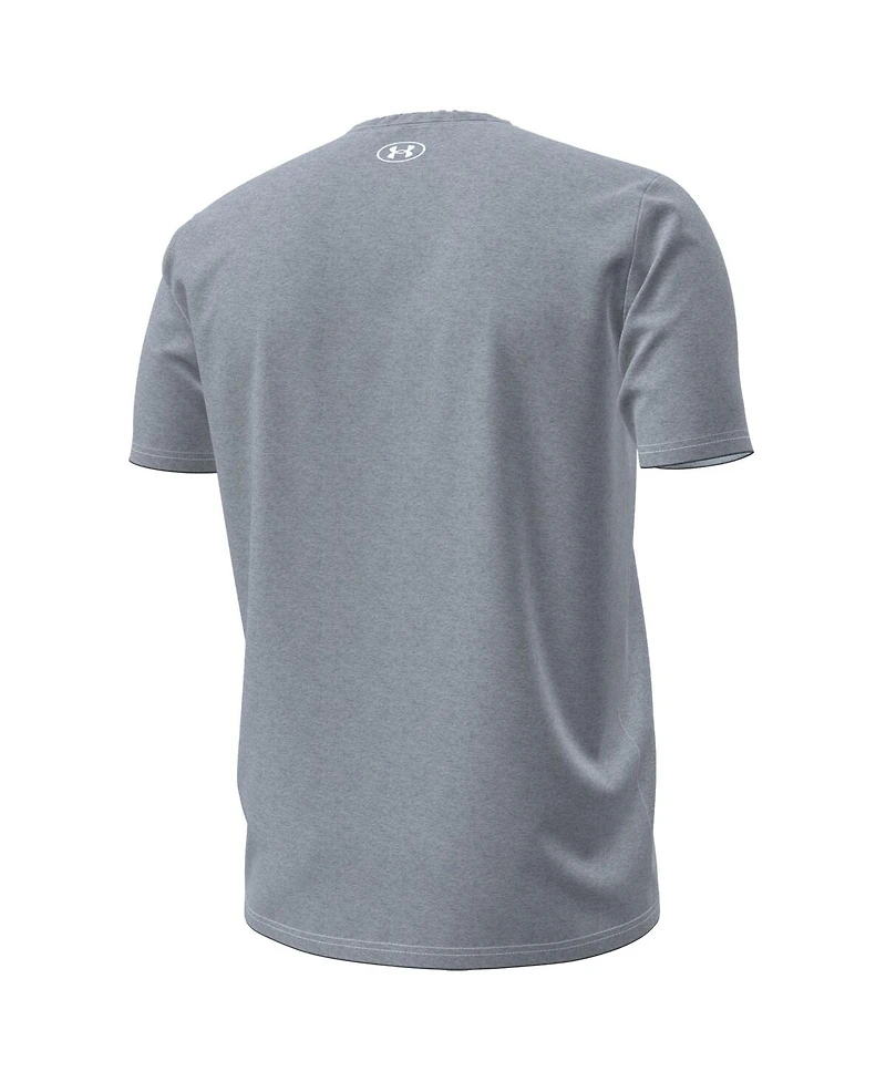 Under Armour Men's Heather Gray Notre Dame Fighting Irish Overlay Performance T-Shirt