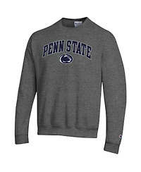 Champion Men's Heather Charcoal Penn State Nittany Lions Arch Over Logo Pullover Sweatshirt