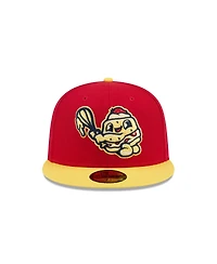 New Era Men's Red Binghamton Rumble Ponies Theme Nights 59FIFTY Fitted Hat