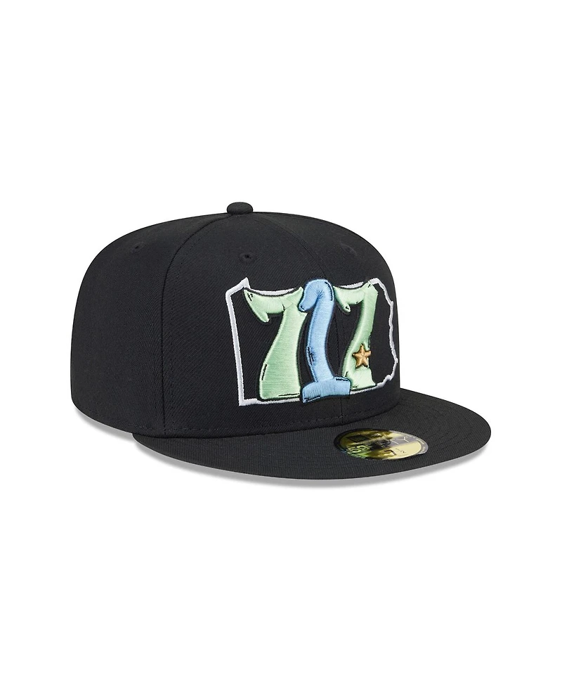New Era Men's Black Harrisburg Senators Theme Nights 59FIFTY Fitted Hat