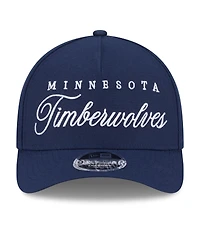 New Era Men's Navy Minnesota Timberwolves 2025 Nba Draft M-Crown A-Frame 9FORTY Adjustable Hat