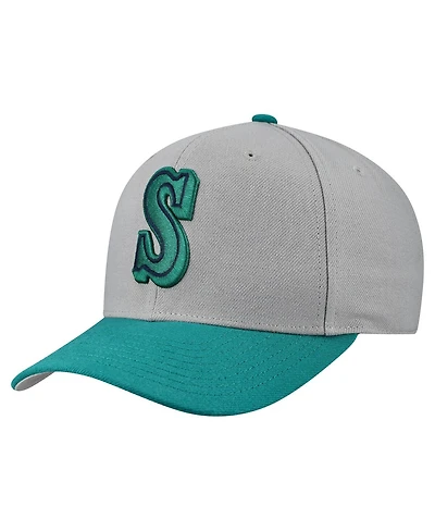 Mitchell & Ness Men's and Women's Gray Seattle Mariners Basic Coop Pro Adjustable Hat