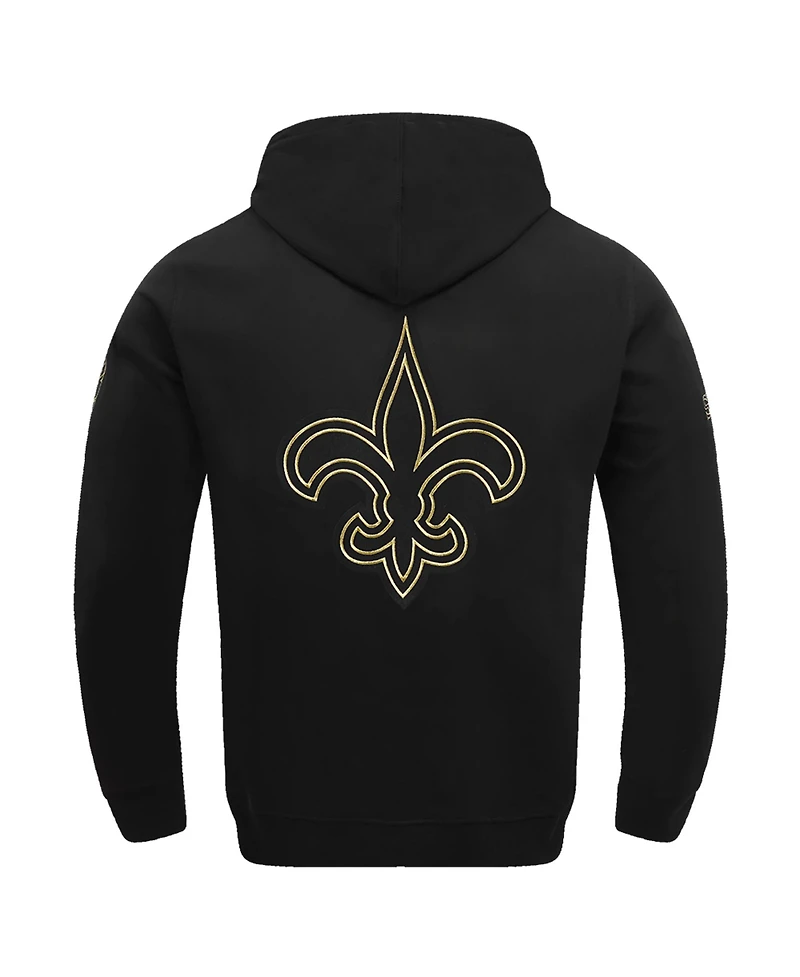 Pro Standard Men's Black New Orleans Saints Classic Chenille Pullover Hoodie