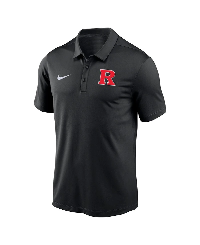 Nike Men's Black Rutgers Scarlet Knights Performance Victory Solid Polo Shirt