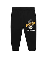 Mitchell & Ness Toddler 2-Piece Pittsburgh Penguins Oversized Block Buster Fleece Sweatshirt and Pants Set