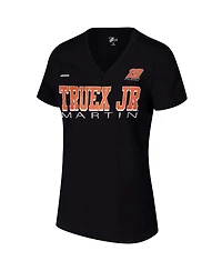 G-iii 4Her by Carl Banks Women's Black Martin Truex Jr Strategy V-Neck T-Shirt