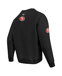 Pro Standard Men's Black San Francisco 49ers Turn It Up Drop Shoulder Pullover Sweatshirt