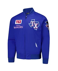 Pro Standard Men's Royal Texas Rangers Area Code Twill Full-Zip Jacket
