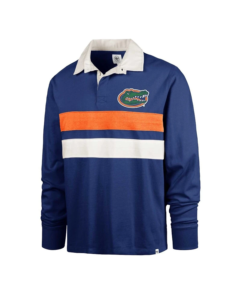 '47 Brand Men's Royal Florida Gators Clubhouse Knox Thames Long Sleeve Rugby Polo Shirt